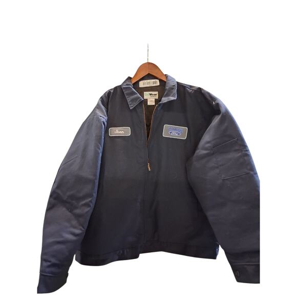 Ford UniWear Men's size XL Mechanic Workwear Utility Trucking Logo Zipper Jacket - Picture 5 of 13